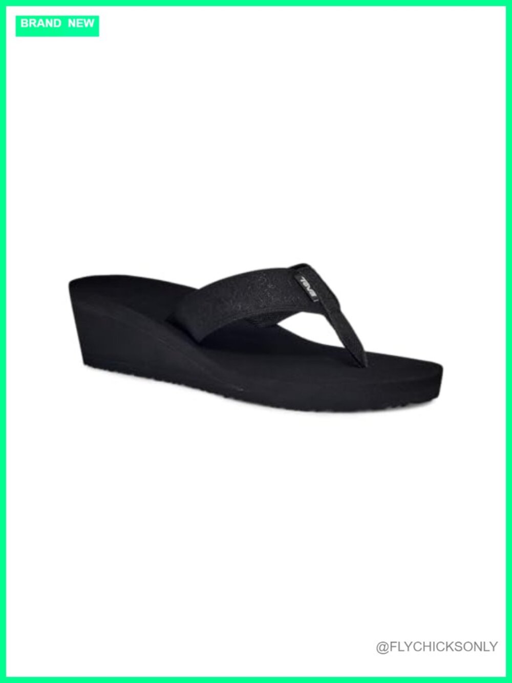 Wedge Flip-Flop with Mush Sole and Woven Straps, Slip On for Walking